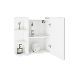 Acheter Ensemble de meubles de salle de bain 2 picces style campagnard blanc en bois ML-Design