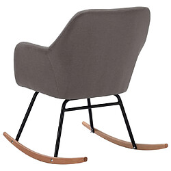 Maison Chic Chaise à bascule | Fauteuil Relax, design moderne Gris clair Tissu -GKD75647 pas cher