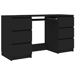 Maison Chic Bureau,Table de travail pour chambre Noir 140x50x77 cm Aggloméré -GKD19865