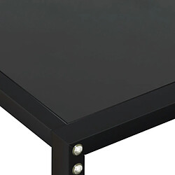 Acheter vidaXL Table console Noir 140x35x75,5 cm Verre trempé