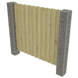 vidaXL Poteaux de gabion de jardin 2 pcs Acier galvanisé 20x20x190 cm