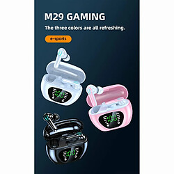 Avis M29 Gaming Headset Sports Bluetooth-5.1 Casque Sans Fil À Faible Latence Étanche Intelligent Réduction Du Bruit Écouteurs Noir