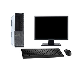 PC Dell 990 DT Ecran 27" Intel Core i3-2120 RAM 8Go Disque 1To Windows 10 Wifi · Occasion 