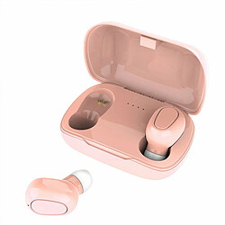 L21 Casque Compatible Bluetooth 5.0 In-Ear 3D Stéréo Surround Sound Écouteur Sans Fil Avec Boîtier Rose 