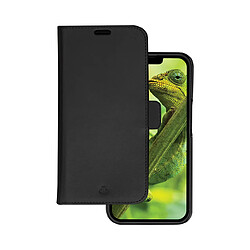 DBRAMANTE1928 Étui pour iPhone 14 Pro Folio 2 en 1 Modèle Lynge en Cuir avec Porte-Cartes Noir