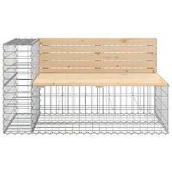 Avis Maison Chic Banc de jardin | Banquette de jardin | Chaise Relax design gabion 122x71x65,5 cm bois massif de pin -MN99456