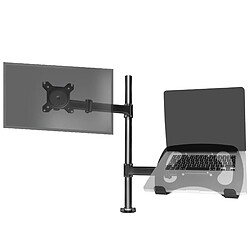 Duronic DM25L1X1 Support de Moniteur et Support d'Ordinateur Portable PC à Pince pour Bureau | Rotatif/Inclinable/Pivotable | Compatibilité Universelle avec Moniteur d'Ordinateur VESA 75/100