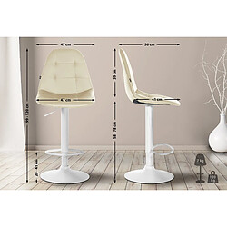 Non Tabouret de bar Elmore simili cuir W