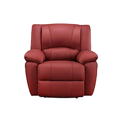 Avis Vente-Unique Fauteuil relax en cuir AROMA - Rouge