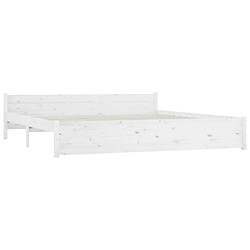 Acheter vidaXL Cadre de lit sans matelas avec tiroirs blanc 200x200 cm