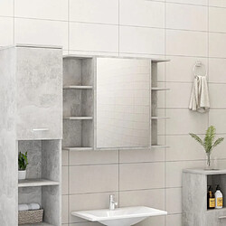 Avis vidaXL Ensemble de meubles de bain 3 pcs Gris béton Aggloméré