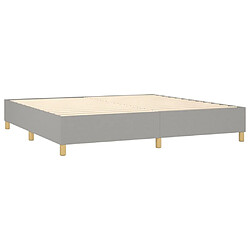 Acheter vidaXL Sommier à lattes de lit et matelas et LED Gris clair 200x200 cm