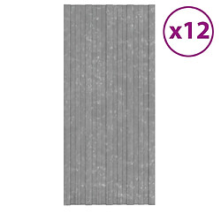 vidaXL Panneaux de toiture 12 pcs Acier galvanisé Argenté 100x45 cm