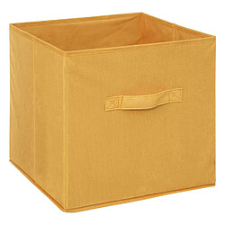 Five Simply Smart Lot de 2 boîtes de rangement design velours Mix n' modul - L. 31 x l. 31 cm - Jaune