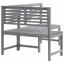 Acheter Maison Chic Banc d'angle de jardin | Banc d'extérieur Gris 140 cm Bois solide d'acacia -GKD43428