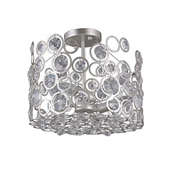 Luminaire Center Suspension en cristal Nardo Champagne argent