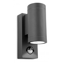 Luminaire Center Applique 2 ampoules Shelby avec détecteur, graphite