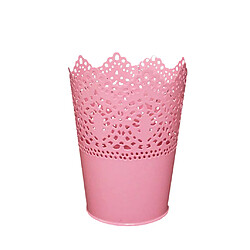 Découpe métallique porte-vases porte-crayons de maquillage porte-objets 15cm rose