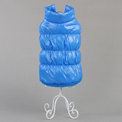 Pet Dog Puppy Cat Chaud Rembourré Coat Down Jacket Vest Vêtements Apparel Bleu M