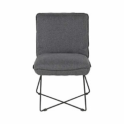 Mes Fauteuil 50x68x79 cm en tissu polyester gris - MELINA 