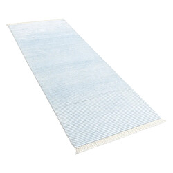 Vidal Tapis de couloir en laine 201x79 bleu Darya