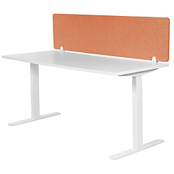 Acheter Beliani Séparateur de bureau orange 130 x 40 cm WALLY