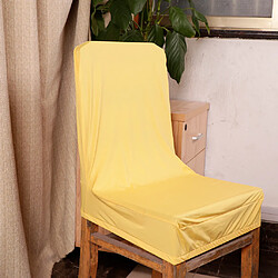 Spandex extensible basse courte couverture de chaise de barre de couverture arrière jaune