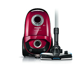 Philips Aspirateur traineau Performer Expert FC8721-09 Aspirateur avec sac traineau Performer Expert - 5 L - 650 W - 79 dB - Classe A - Rouge vif