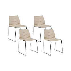 Beliani Chaise de salle à manger Set de 4 Beige HARTLEY