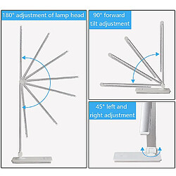 Acheter Universal Lampe de table LED, Lampe de table à l'œil, Chargeur sans fil pour téléphone mobile (argent)