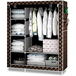 Dressing en tissu avec poches latérales Nyana Home 170x105x45 cm Noir