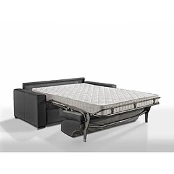 Inside 75 Canapé convertible 2-3 places EXCELLENCE 120 cm sommier lattes matelas MEMORY 18 cm inclus tweed gris graphite