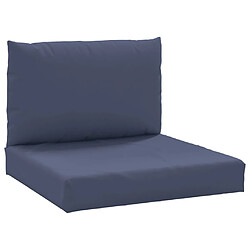 Maison Chic lot de 2 Coussins Confort,Coussins de palette bleu marine tissu -GKD25401