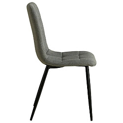 Avis Decoshop26 Chaise de salle à manger cuisine confortable et moderne en tissu gris pieds en métal noir CDS06001