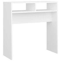 vidaXL Table console blanc 78x30x80 cm bois d'ingénierie