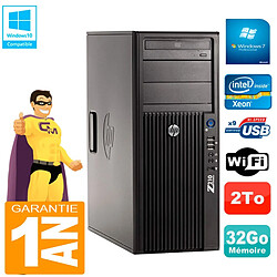 PC HP WorkStation Z210 Tour Xeon E3-1240 RAM 32Go 2To Graveur DVD Wifi W7 - Occasion