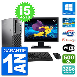 PC Lenovo M93p SFF Ecran 19" Intel i5-4570 RAM 32Go Disque 500Go Windows 10 Wifi · Occasion 