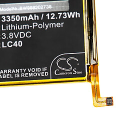 vhbw Batterie remplacement pour Motorola LC40 pour smartphone (3350mAh, 3,8V, Li-polymère)