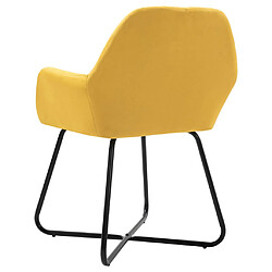 Acheter vidaXL Chaises à manger lot de 4 jaune tissu