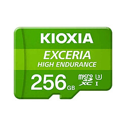 Carte Mémoire Micro SD avec Adaptateur Kioxia Exceria High Endurance Cours 10 UHS-I U3 Vert 