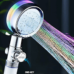 Elixir Pommeau de douche à LED 7 couleurs changeant automatiquement la lumière pommeau de douche à économie d'eau à haute pression sans piles(sept couleurs) …