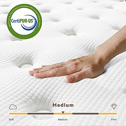 Vesgantti Matelas Boxtop 90x200cm, Épaisseur 30cm, Technologie Hybrid