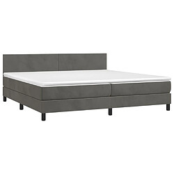 Acheter Sommier à lattes LED,Cadre à lattes de lit avec matelas pour Adulte Gris foncé 200x200 cm -MN32655