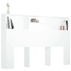 Avis vidaXL Armoire de tête de lit Blanc 160x19x103,5 cm