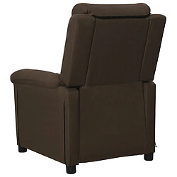 Avis vidaXL Fauteuil de massage Marron foncé Tissu