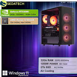 Sedatech PC Gamer Pro • AMD Ryzen 9 9900X • RTX4090 • 32Go DDR5 • 2To SSD M.2 • Windows 11