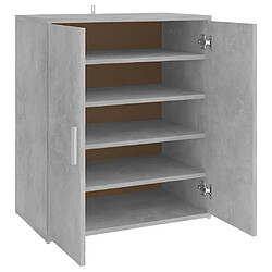 vidaXL Armoire à chaussures Gris béton 60x35x70 cm Bois d’ingénierie