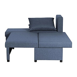 Acheter Canapé clic-clac – Tissu Bleu – L 192 x P 143 x H 79 cm – JOSS - Fabriqué en Ukraine