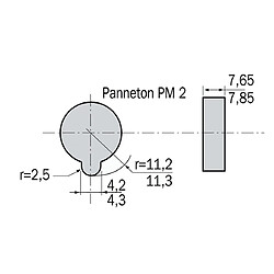 Cylindre européen 5G bouton PM2 à panneton réduit B30 x 30 mm - HERACLES - C100B10PM2