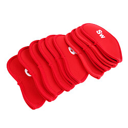 10 Pièces / Set Golf Club Housse De Protection En Tête De Fer Wedge Sock Headcover Rouge